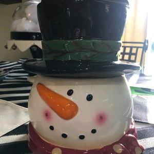 Snowman cookie jar